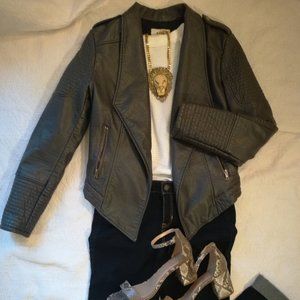 Vegan Moto- Grey-High low Cut